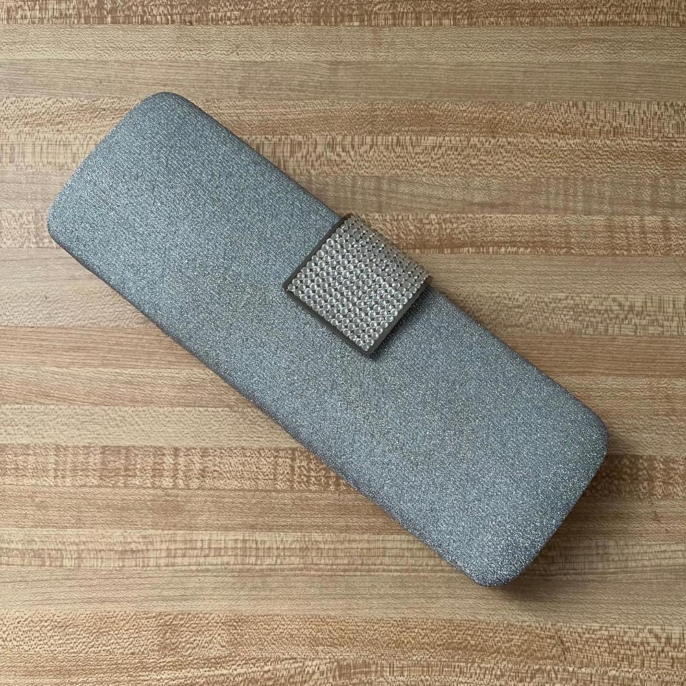 Vintage Silver Purse - Disco-Inspired Clutch - Evening Bag - Formal Shoulder Bag